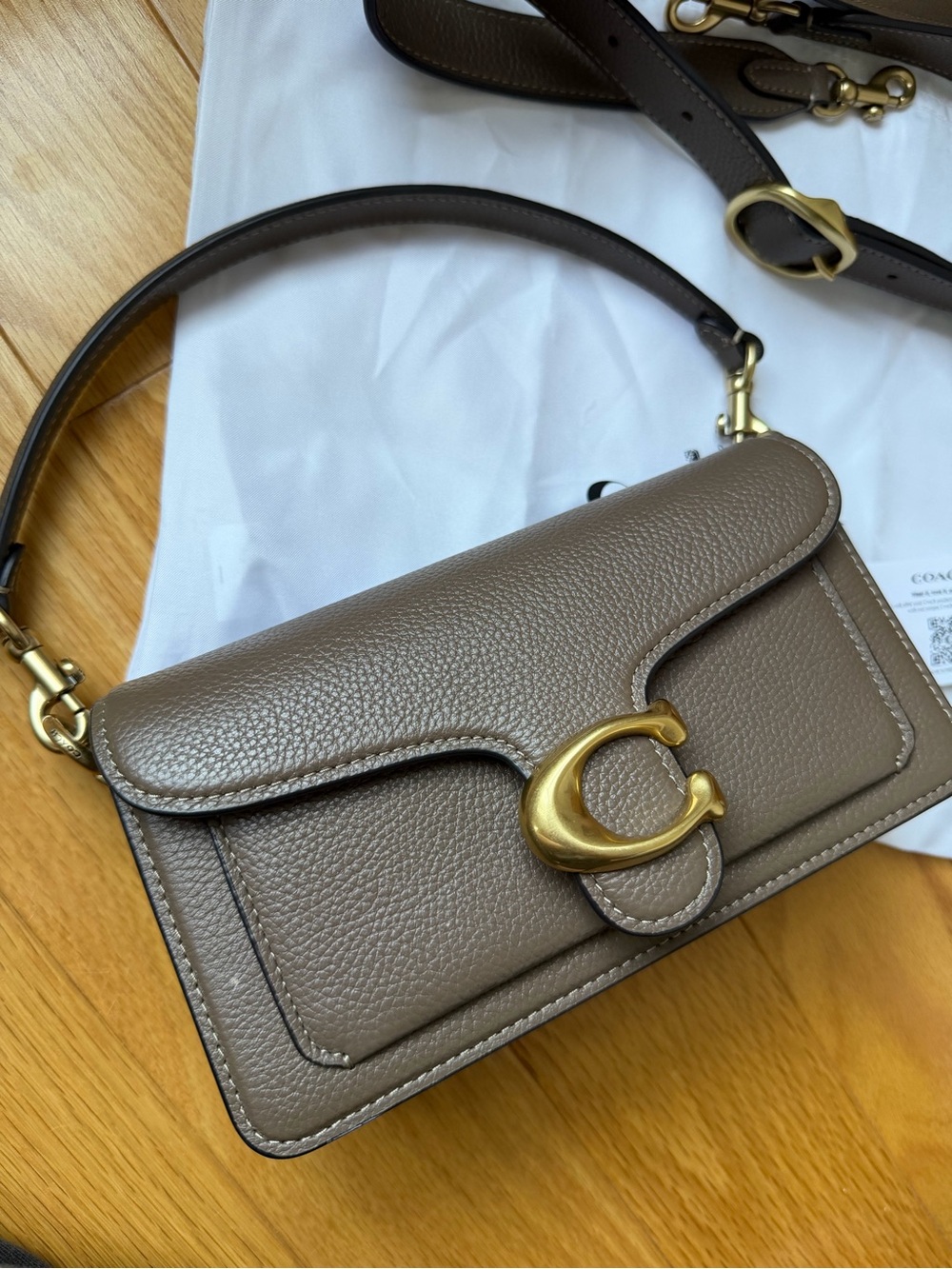 Coach Tabby 20 Shoulder Bag in Dark Stone - Picture 9 of 9